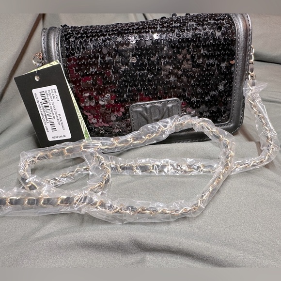 Badgley Mischka Sequin Black Women's Bag - Picture 2 of 3
